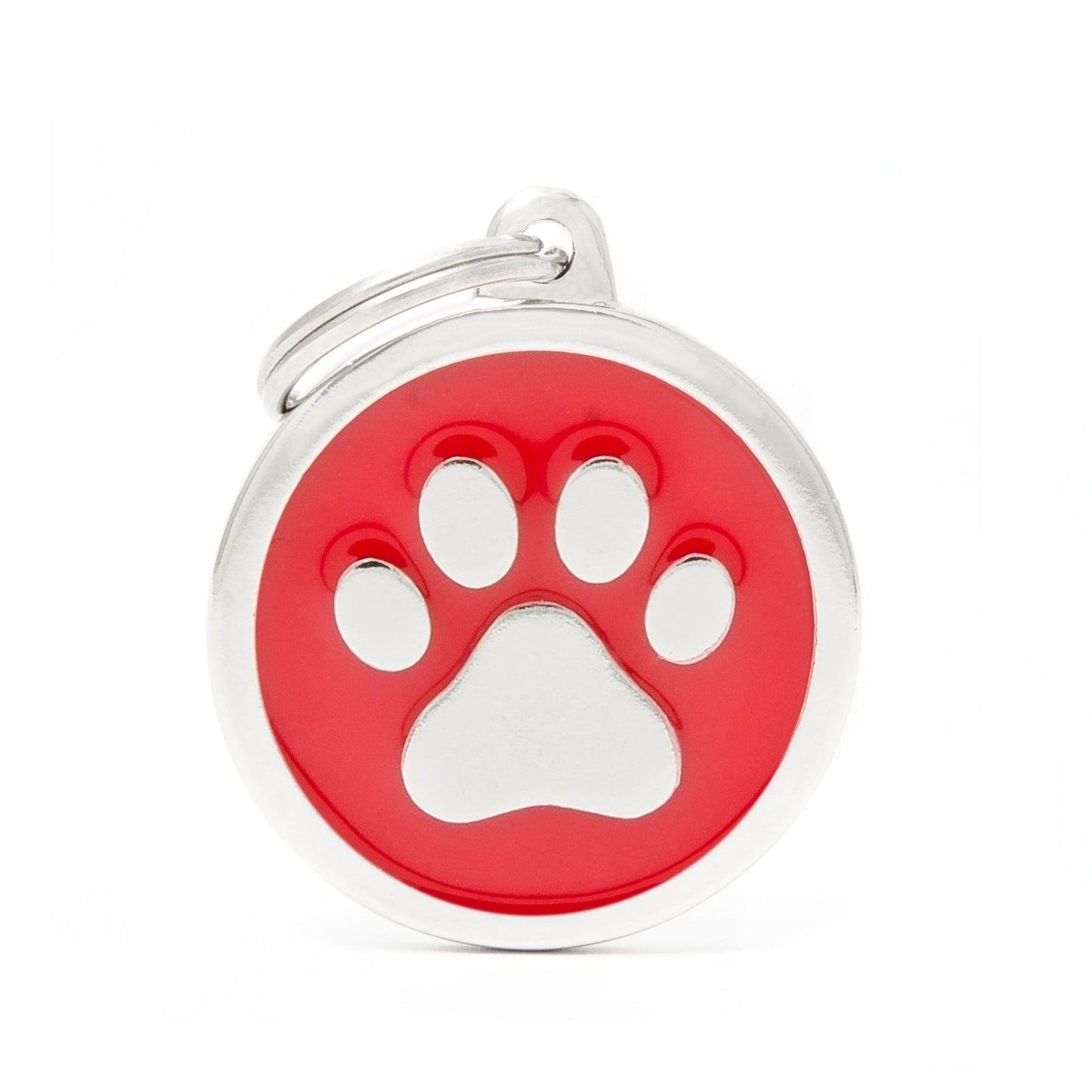 My Friends Pet Tag Classic Paw Large Red - Woonona Petfood & Produce