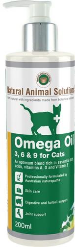 Natural Animal Solution Omega 3,6,9 Omega Oil For Cats 200ml - Woonona Petfood & Produce