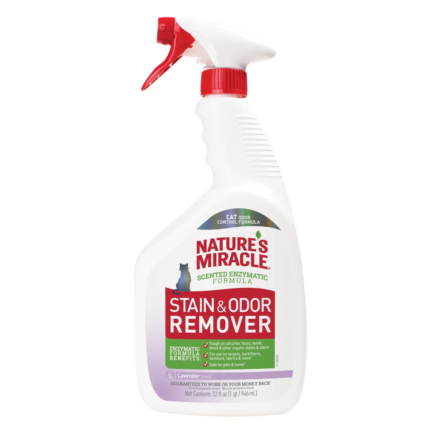 Natures Miracle Stain Odour Remover Lavender For Cats 946ml - Woonona Petfood & Produce