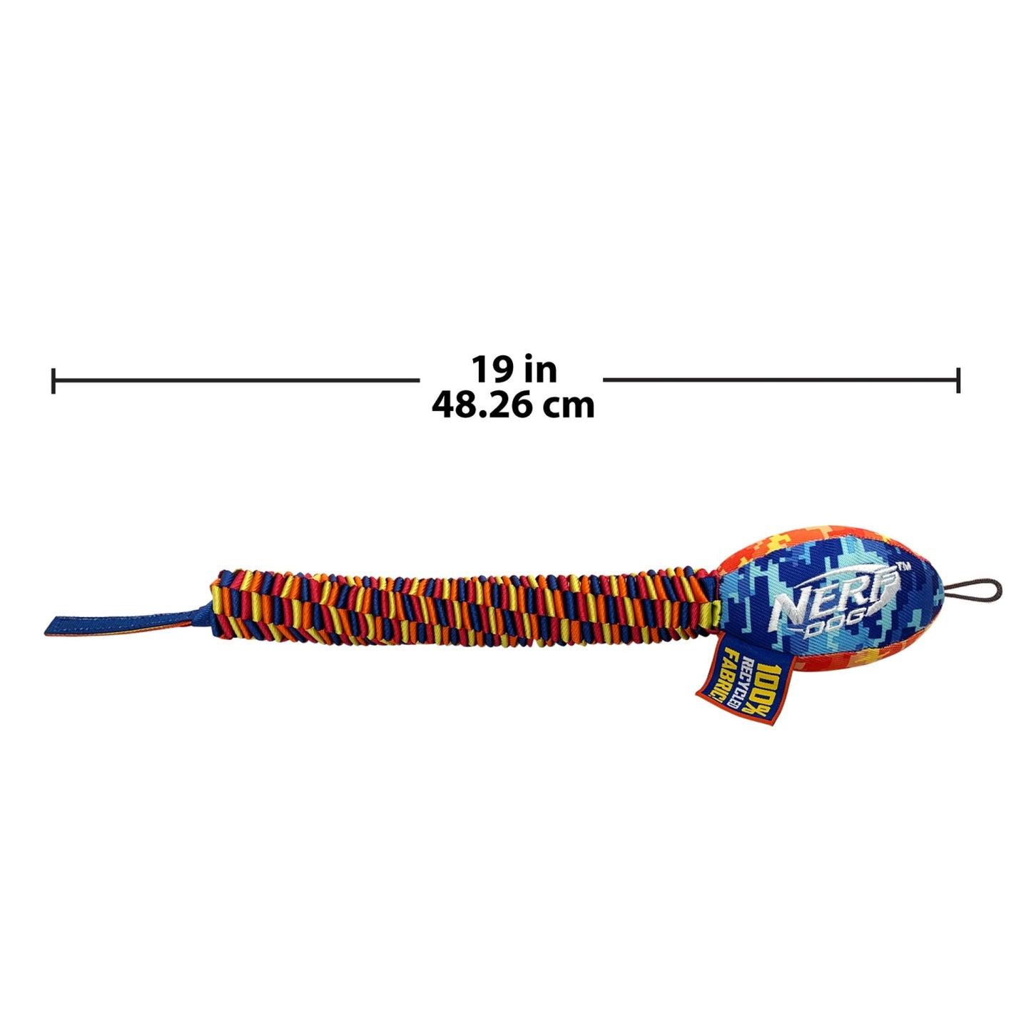 Nerf GRS Nylon Rainbow Squeak Vortex Chain Tug - Woonona Petfood & Produce