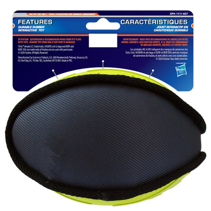Nerf Tuff Rubber Nylon Plush Football - Green/Grey - Woonona Petfood & Produce