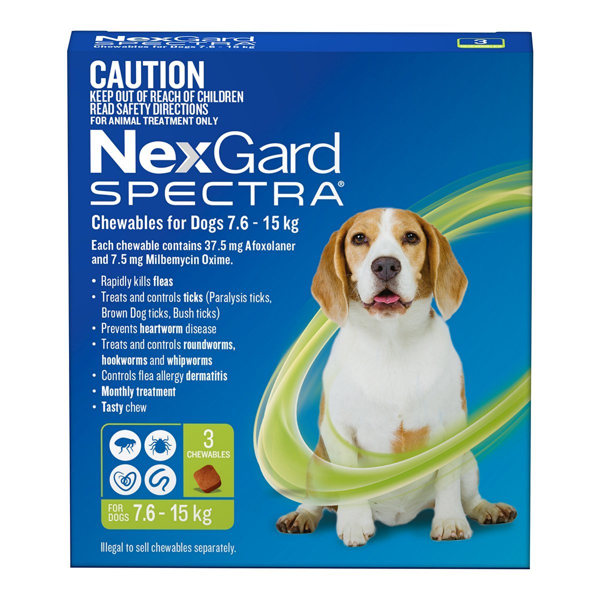 Nexgard Spectra 7.6 -15kg - Woonona Petfood & Produce