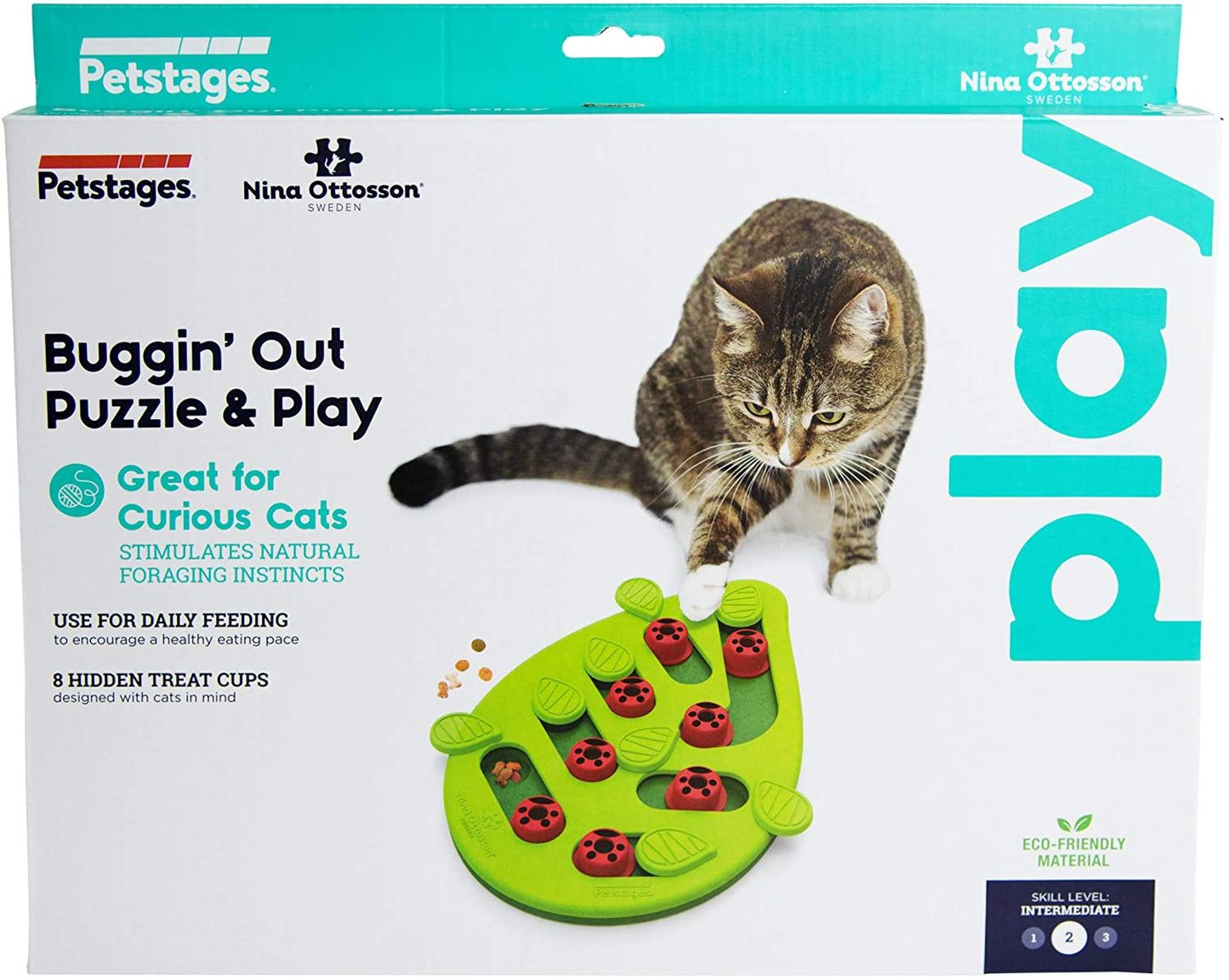 Nina Ottosson Buggin Out Puzzle and Play Treat Dispenser for Cats - Woonona Petfood & Produce