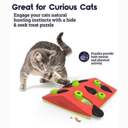 Nina Ottosson Melon Madness Puzzle and Play Treat Dispenser for Cats - Woonona Petfood & Produce