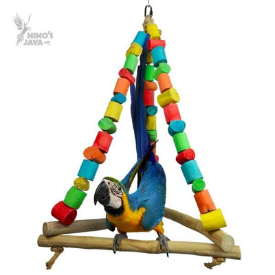 Ninos Java Bird Toy Giant Triangle Swing - Woonona Petfood & Produce