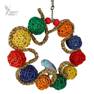 Ninos Java Bird Toy Willow Wreath - Woonona Petfood & Produce
