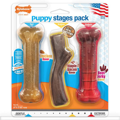 Nylabone Puppy Tripple Stages Pack Wolf - Woonona Petfood & Produce