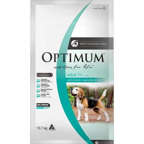 Optimum Dry Dog Food Adult 7+ Chicken,Vegetables & Rice - Woonona Petfood & Produce