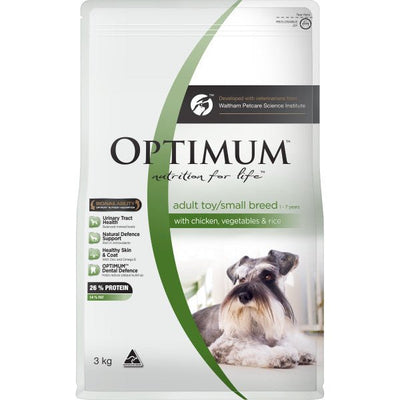 Optimum Dry Dog Food Adult Toy and Small Breed Chicken Rice and Vegetables - Woonona Petfood & Produce