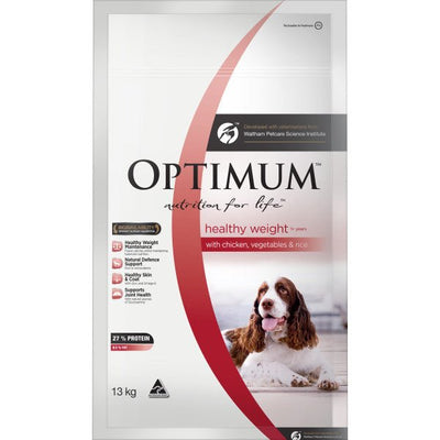 Optimum Dry Dog Food Healthy Weight Chicken, Rice and Vegetables 13kg - Woonona Petfood & Produce