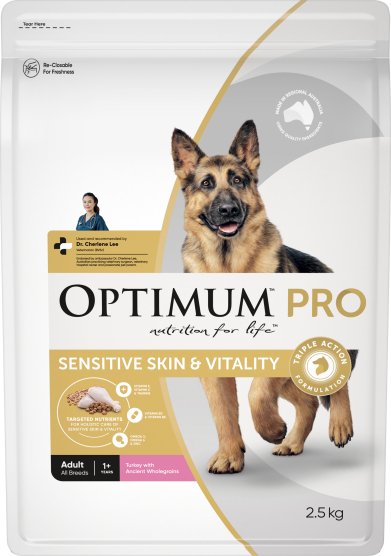 Optimum PRO Dry Dog Food Adult Sensitive Skin Chicken and Turkey 2.5kg - Woonona Petfood & Produce