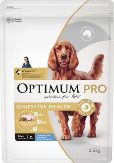 Optimum Pro Dry Dog Food Digestive Health Chicken & Rice 2.5kg - Woonona Petfood & Produce