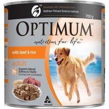 Optimum Wet Dog Food Adult Beef & Rice 700g - Woonona Petfood & Produce