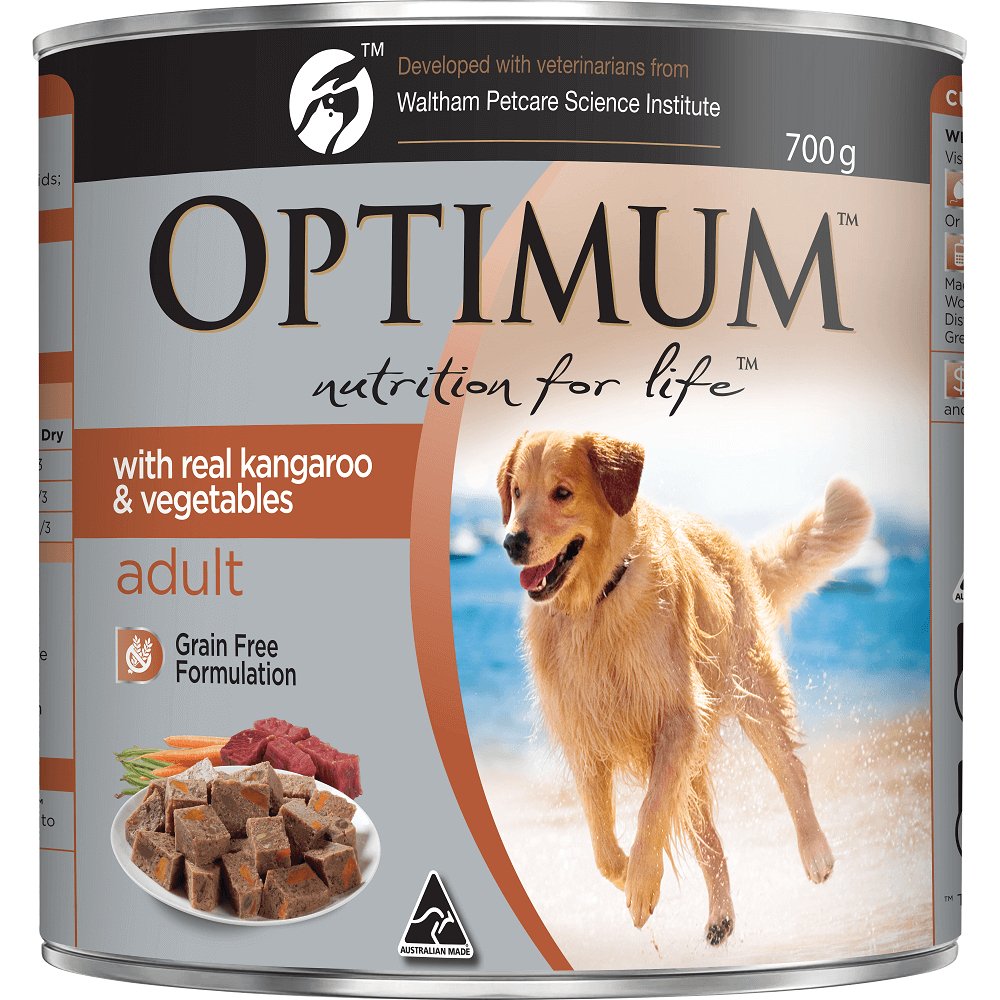 Optimum Wet Dog Food Adult Kangaroo & Vegetables 700g - Woonona Petfood & Produce
