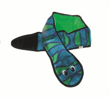 Outward Hound Invincible Snake Blue/Green 3 Squeaker - Woonona Petfood & Produce