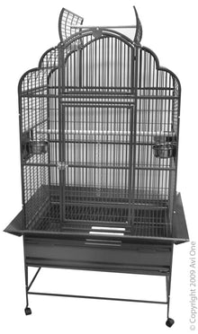Parrot Cage Avi One Open Top Silver and Black 932SB - Woonona Petfood & Produce