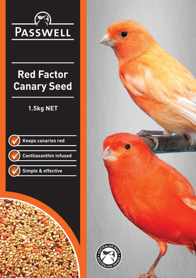 Passwell Canary Food 1.5kg Red Factor - Woonona Petfood & Produce