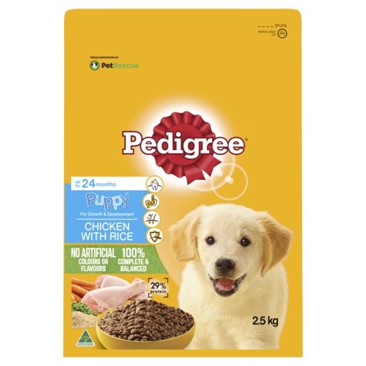 Pedigree Puppy Chicken & Rice 2.5kg - Woonona Petfood & Produce