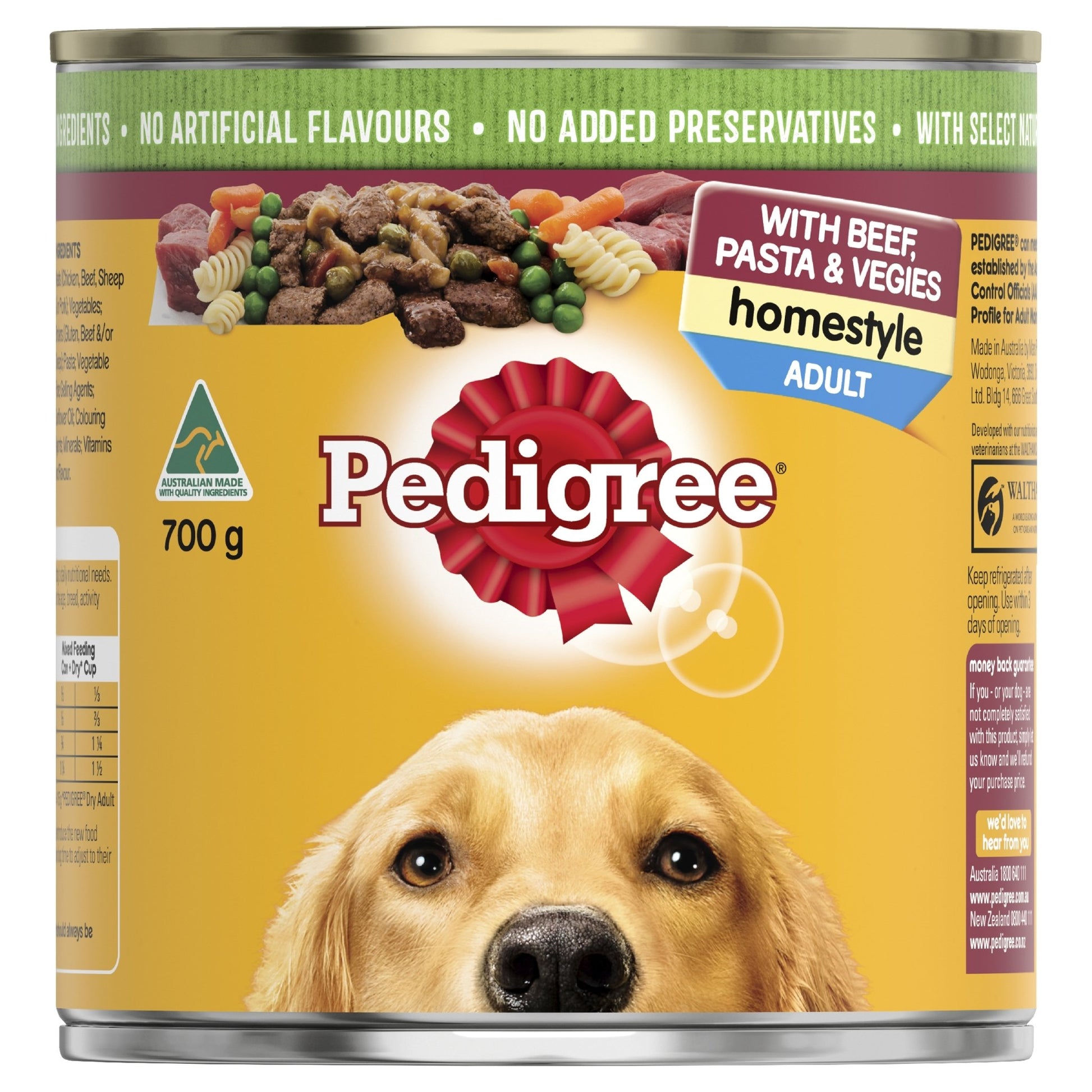 Pedigree Wet Dog Food Cans Homestyle Beef Pasta and Vegetables 12x700g - Woonona Petfood & Produce