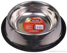 Pet One Bowl Anti Skid Anti Tip Stainless Steel - Woonona Petfood & Produce