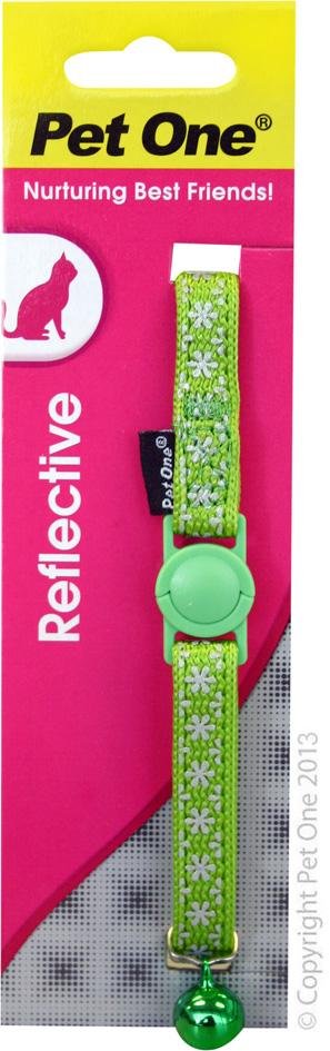 Pet One Cat Collar Nylon Reflective 15 To 22.5cm 10mm - Woonona Petfood & Produce