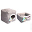 Pet One Cat Cubby Cube Line Silver - Woonona Petfood & Produce