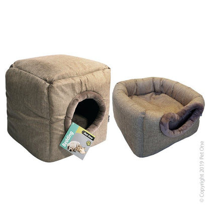 Pet One Cat Cubby Cube Linen - Woonona Petfood & Produce