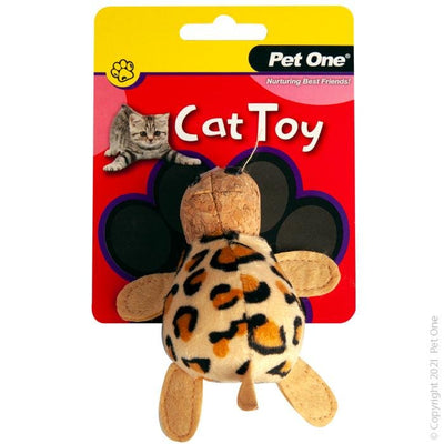Pet One Cat Toy Leopard Tortoise 10.5cm - Woonona Petfood & Produce