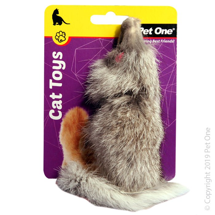 Pet One Cat Toy Mouse Brown - Woonona Petfood & Produce