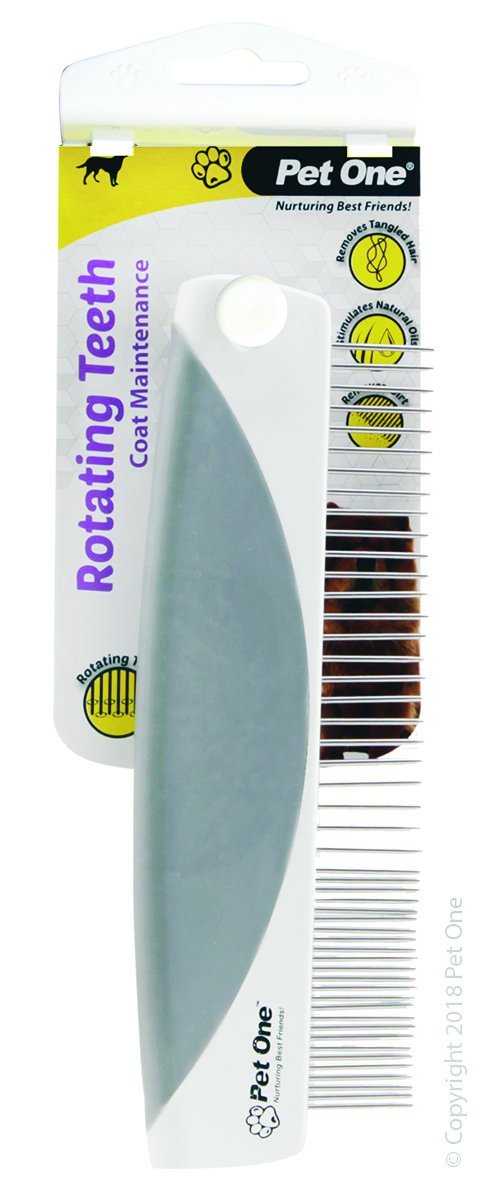 Pet One Comb Rotating Teeth Fine 55 Pins - Woonona Petfood & Produce