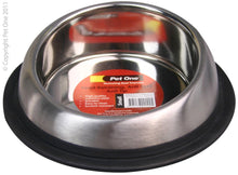 Pet One Dog Bowl Stainless Steel Anti Tip and Skid 1 - Woonona Petfood & Produce