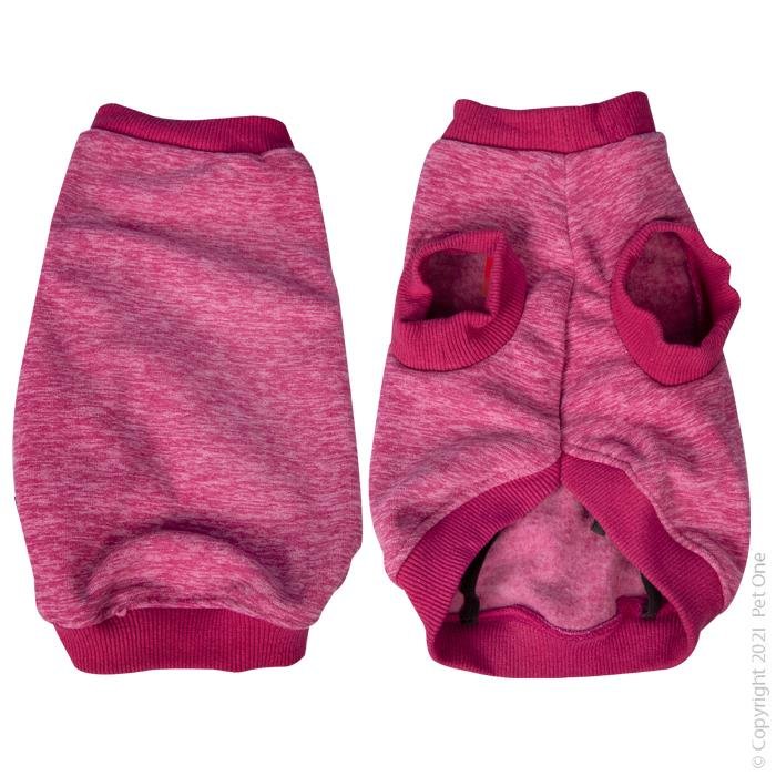Pet One Dog Coat Night Comfy Fleece Dark Pink - Woonona Petfood & Produce