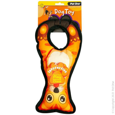 Pet One Dog Toy Interactive Tug Ring Cat Orange - Woonona Petfood & Produce