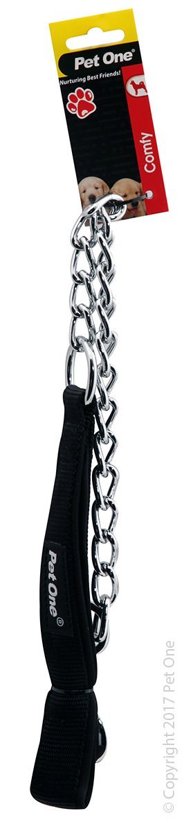 Pet One Lead Chain Padded 60cm Black - Woonona Petfood & Produce