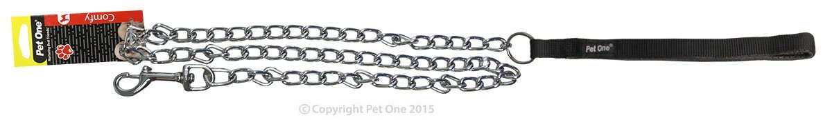 Pet One Lead Padded Chain 120cm Black - Woonona Petfood & Produce