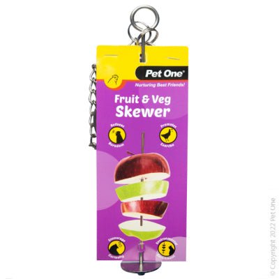Pet One Skewer Fruit and Veggie for Chickens 50cm - Woonona Petfood & Produce
