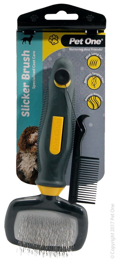 Pet One Slicker Brush Small - Woonona Petfood & Produce