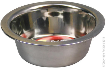 Pet One Stainless Steel Bowl - Woonona Petfood & Produce