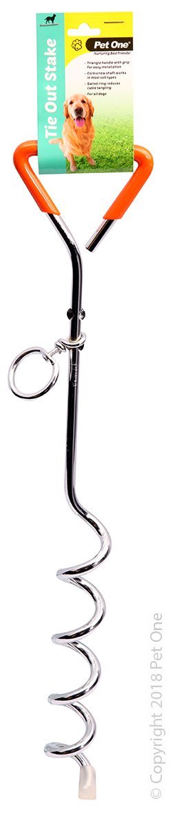 Pet One Tie Out Stake 45cm X 8mm - Woonona Petfood & Produce