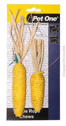 Pet One Veggie Rope Twin Pack Corn - Woonona Petfood & Produce