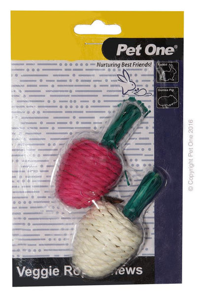 Pet One Veggie Rope Twin Pack Raddish - Woonona Petfood & Produce