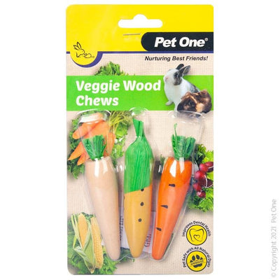 Pet One Veggie Wood Chew 3 Pack - Woonona Petfood & Produce