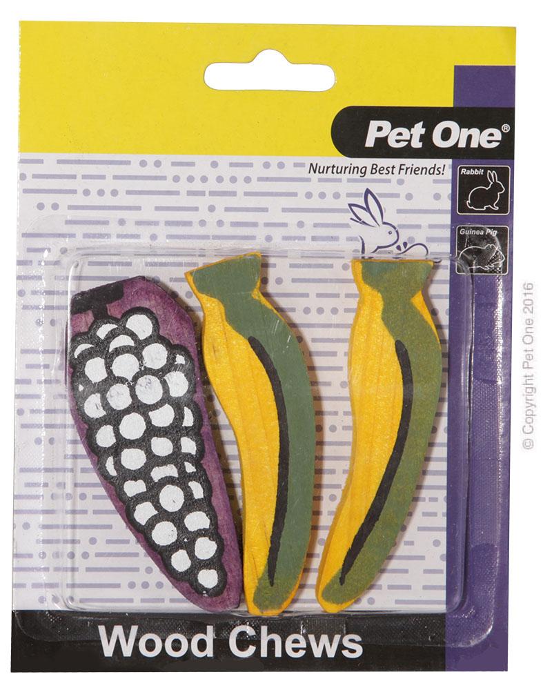 Pet One Wood Chews 3 Pack Medium - Woonona Petfood & Produce