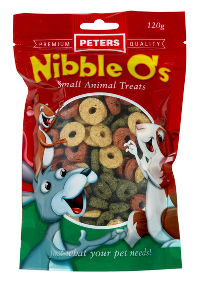 Peters Small Animal Nibble O's Treat 120g - Woonona Petfood & Produce