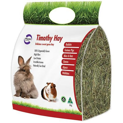 Pisces Natural Products Timothy Hay 500g - Woonona Petfood & Produce