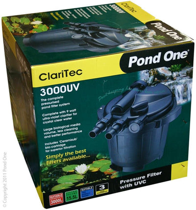 Pond One Claritec 3000 Prss Filter 9v Uvc - Woonona Petfood & Produce
