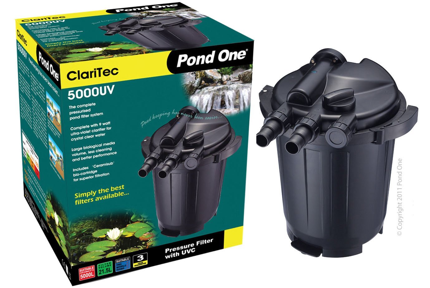 Pond One Claritec Pressure Filter 9v Uvc - Woonona Petfood & Produce