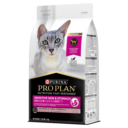 Pro Plan Cat Adult Sensitive Skin & Stomach 1.5kg - Woonona Petfood & Produce