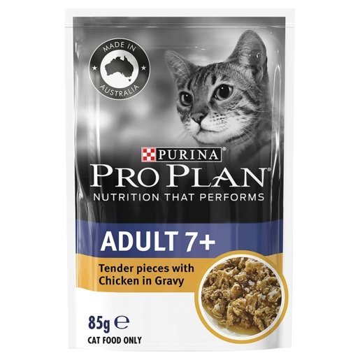 Pro Plan Cat Wet Pouch Adult 7+ Chicken 85g - Woonona Petfood & Produce