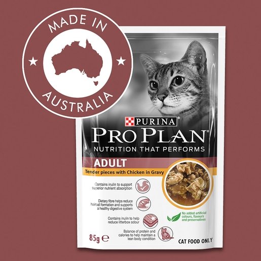 Pro Plan Cat Wet Pouches Adult Chicken 12x85g - Woonona Petfood & Produce